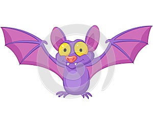 Bat cartoon flying