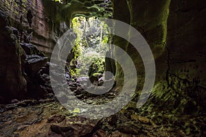 Bat cave, a limestone cave near Bukit Lawang in Gunung Leuser National Park, Sumatra, Indonesia. photo