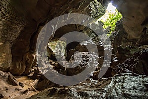 Bat cave, a limestone cave near Bukit Lawang in Gunung Leuser National Park, Sumatra, Indonesia. photo