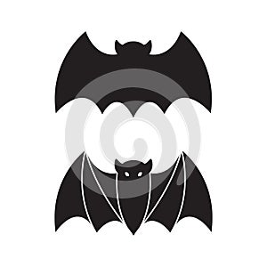 Bat Halloween icon logo symbol doodle illustration character