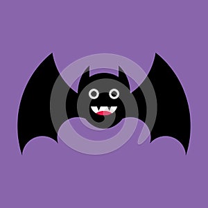 Bat Halloween Vector Illustration Colored Icon photo
