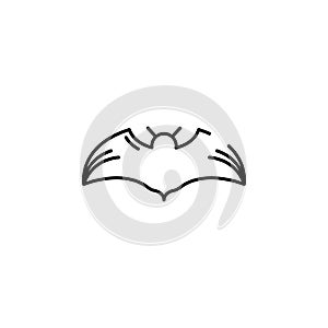 bat icon. Element of Halloween illustration. Premium quality graphic design icon. Signs and symbols collection icon for websites,