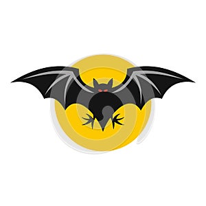 Bat icon, flat style