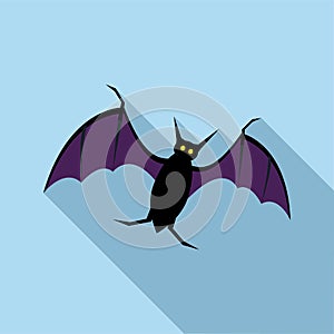 Bat icon, flat style