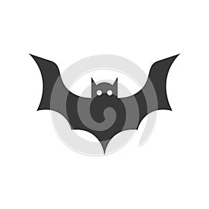 Bat icon, halloween related character, vector illustraion