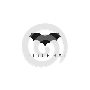 Bat icon illustration on white background