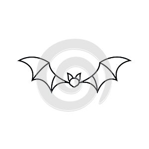 Bat icon vector. Halloween illustration sign. vampire symbol or logo.