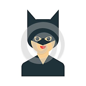 Bat vector flat color icon