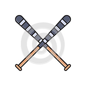 Bat vector flat color icon