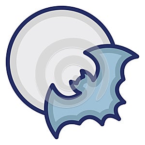 Bat Isolated Vector icon which can easily modify or edit