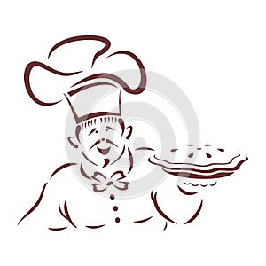 pie chef 2 logo icon template