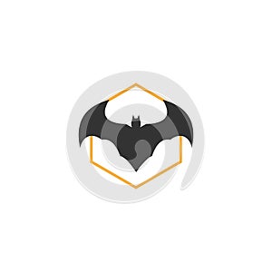 Bat logo template design vector