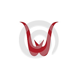 Bat logo vector. shape w letter logo design.
