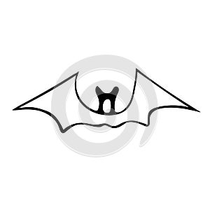 Bat monster doodle vector icon