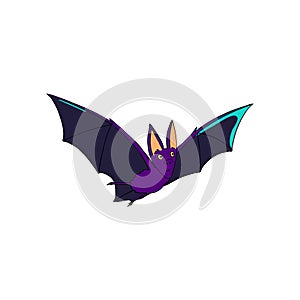 Bat is a nocturnal animal. A symbol of Halloween. The bat in flight
