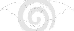 Bat Outline Silhouette Generative Ai photo