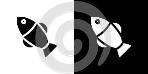 bat ray fish icon set vector illustration
