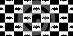 Bat seamless pattern vector Halloween dracula Vampire ghost checked cartoon illustration gift wrap white design