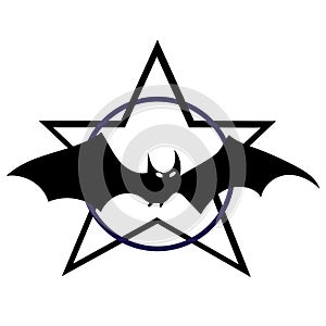 The bat on the security symbol