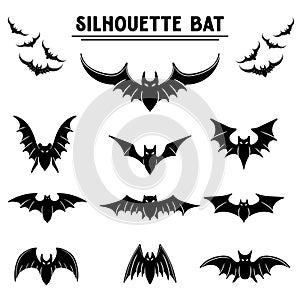Bat silhouette element vector illustration