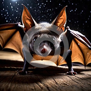 Bat wild animal living in nature, part of ecosystem