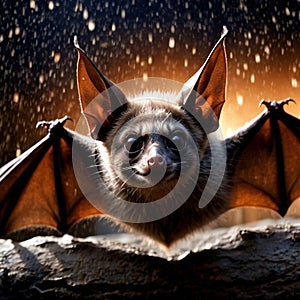 Bat wild animal living in nature, part of ecosystem