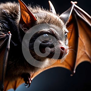 Bat wild animal living in nature, part of ecosystem