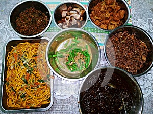 Batak Food Noodle vegetable Pork