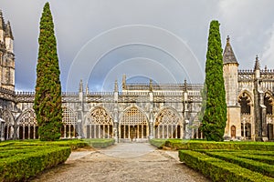 Batalha monastery architectural view, Portugal