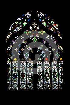 Batalha Monastery. Gothic stained-Glass window photo