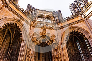 Batalha, Portugal. Top of the Unfinished Chapels aka Capelas Imperfeitas of Batalha photo