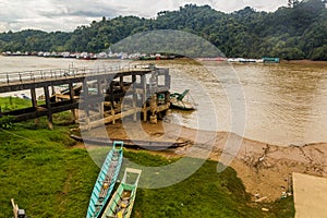 Batang Rejang river in Kapit, Sarawak, Malays photo