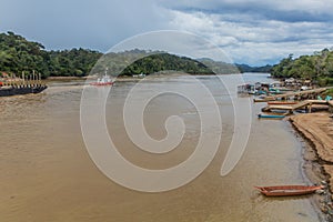 Batang Rejang river in Kapit, Sarawak, Malays photo