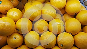 a batch orange at supermarket display