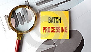 BATCH PROCESSION text on sticky on chart background
