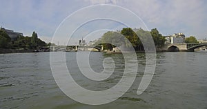 Bateau-mouche heading to the Pont de Sully in Paris