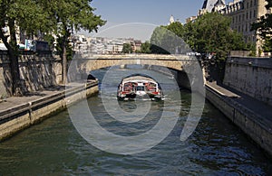 Bateau mouche in the Seine River