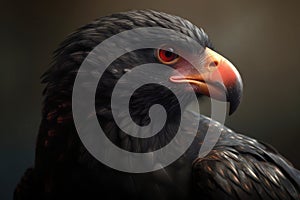 Bateleur eagle, a medium-sized bird of prey found in sub-Saharan Africa.