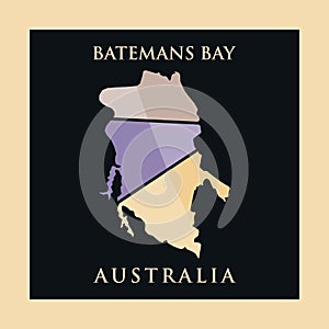 Batemans Bay City Map Geometric Creative Logo