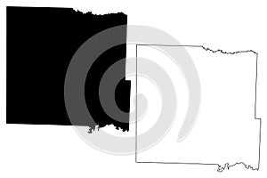 Bates County, Missouri U.S. county, United States of America, USA, U.S., US map vector illustration, scribble sketch Bates map