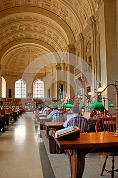 The Bates Reading Room in the Boston Public Library