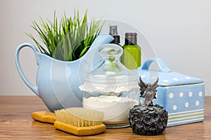 Bath accessories. Personal hygiene items.