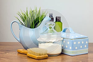 Bath accessories. Personal hygiene items.