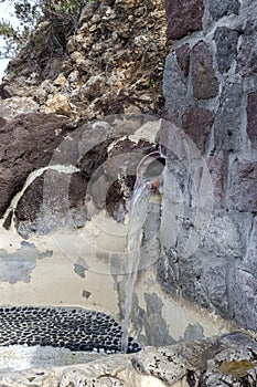 Bath for bathing in a thermal spring with hot, healthy, mineral waters Peloponnese, Greece