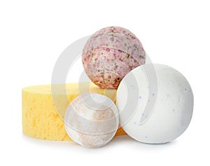 Bath bombs and sponge