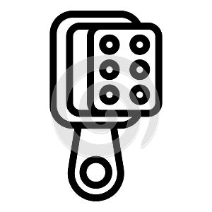 Bath brush icon outline vector. Drainage massage brush