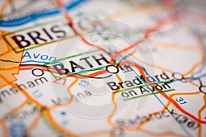 Bath City on a Road Map