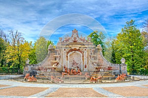 The bath of Diana fountain in garden of la Granja de San Ildefonso in Spain