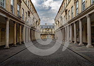 Bath, England with Georgian columns