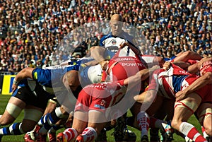 Bath Rugby play Gloucester Rugby in a premiership match, Recreation Ground, Bath. 16 May 2015